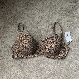 Leopard print bikini top